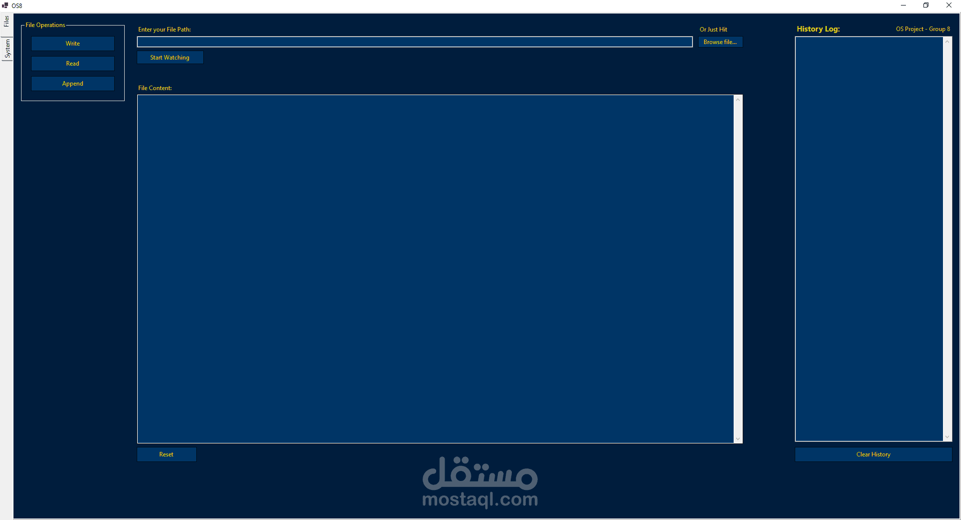 Windows Forms Application – OS Management Tool (C#)