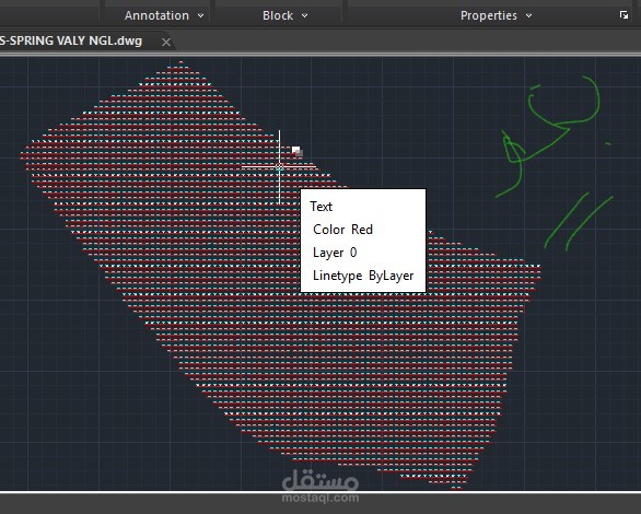 رفع شبكية للارض الطبيعية باستخدام التوتال استيشن  ثم عمل GRID كل 5 متر باستخدام CIVIL 3D