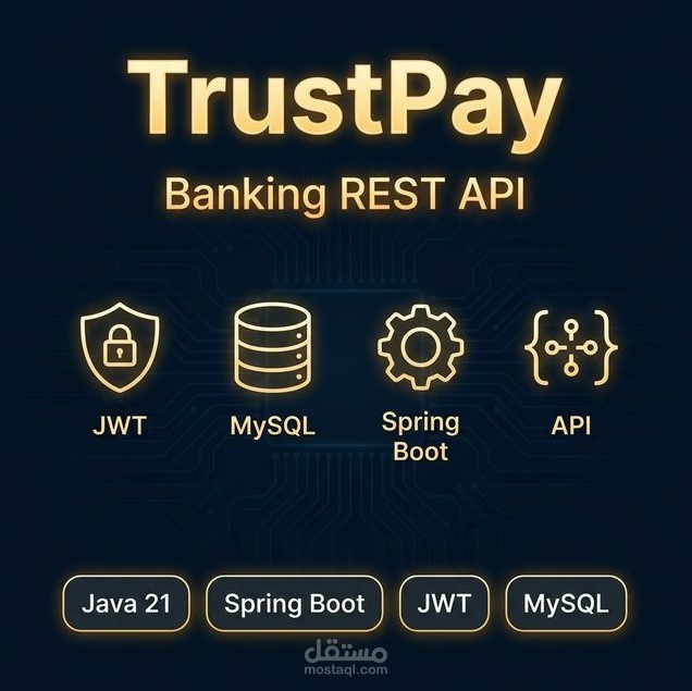 TrustPay — نظام بنكي متكامل (REST API)