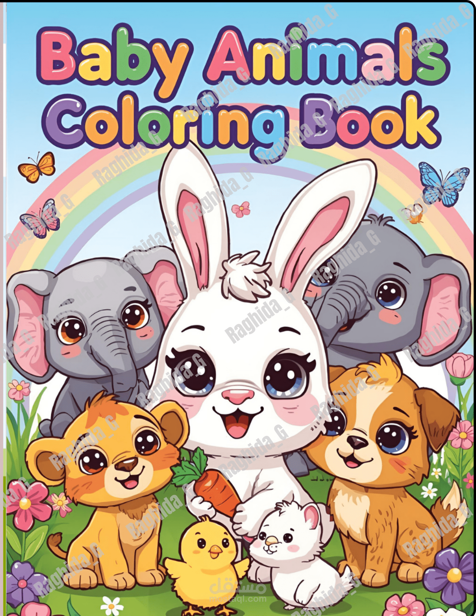 تصميم غلاف احترافي لكتاب تلوين أطفال جاهز للطباعة