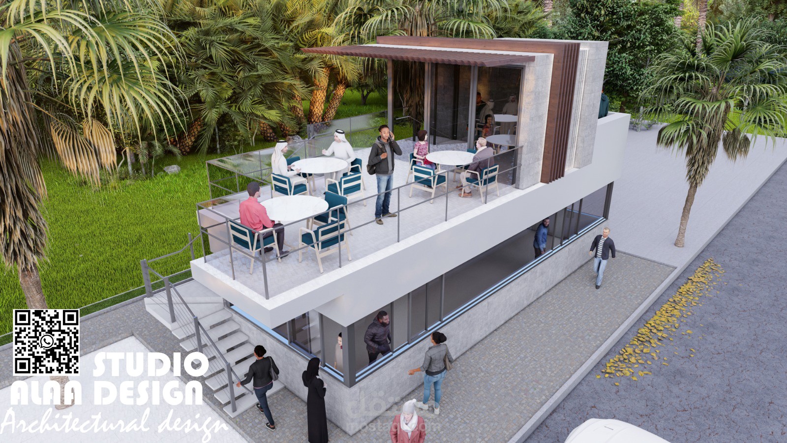 تصميم مطعم وجبات سريعة