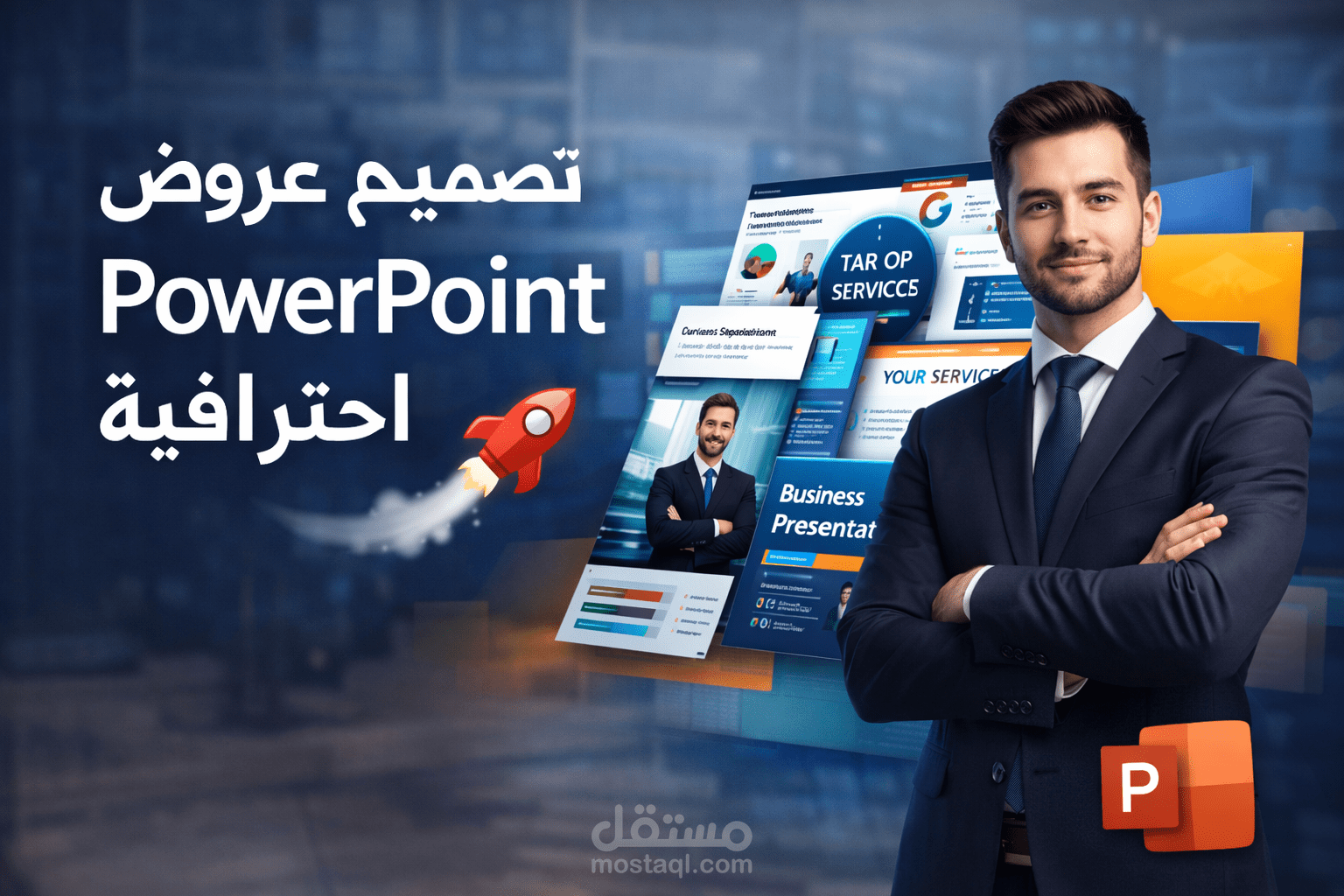 تصميم عروض تقديمية PowerPoint احترافية ومبتكرة