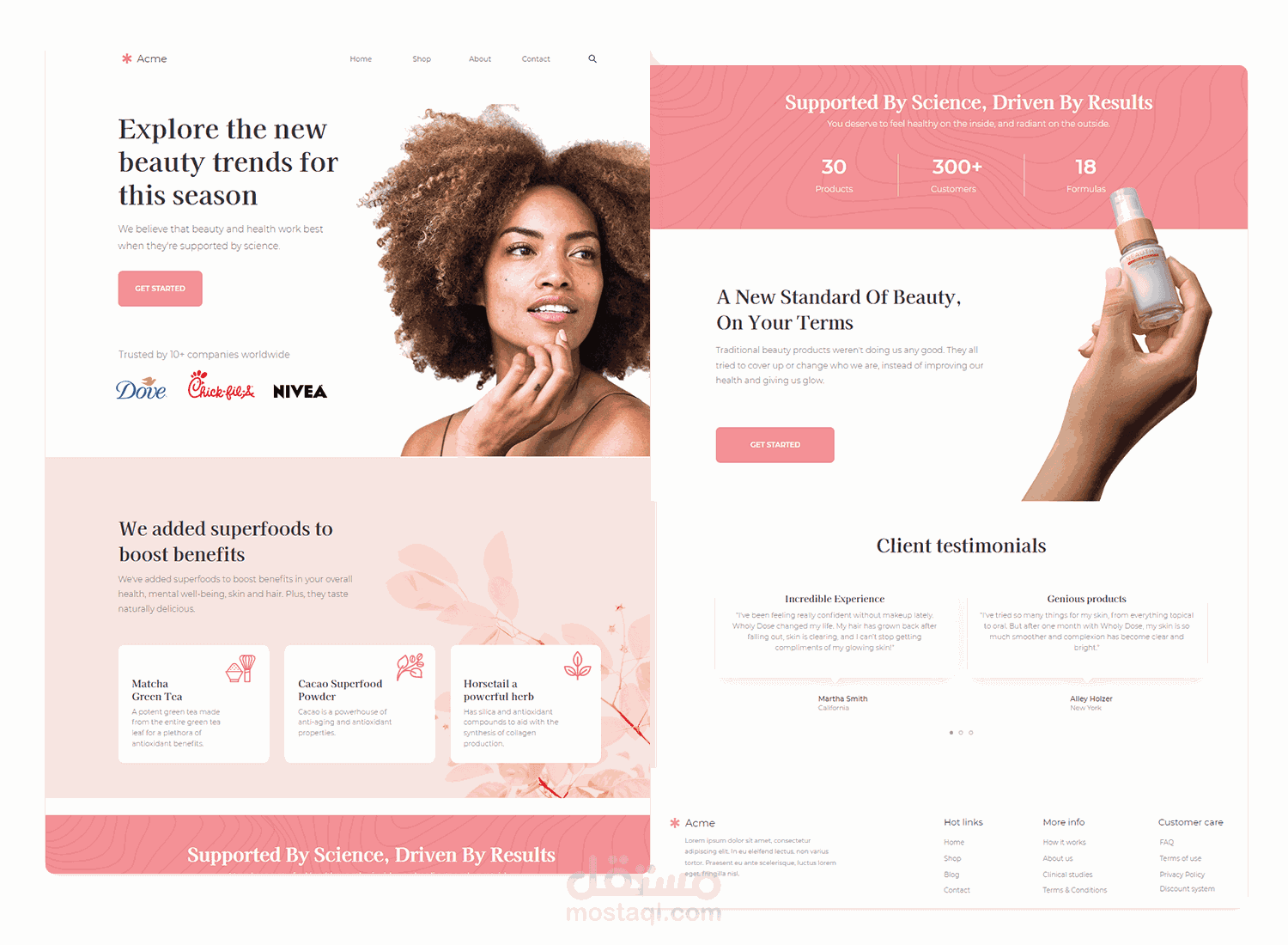 Landing Page تعريفي باستخدام HTML و CSS و JavaScript