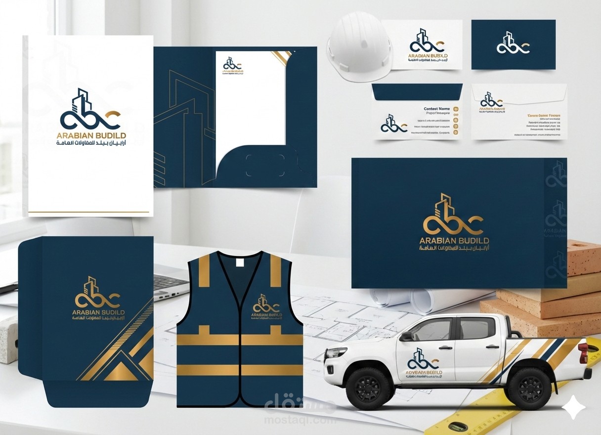 هوية بصرية شركة ارابيان بيلد للمقاولات