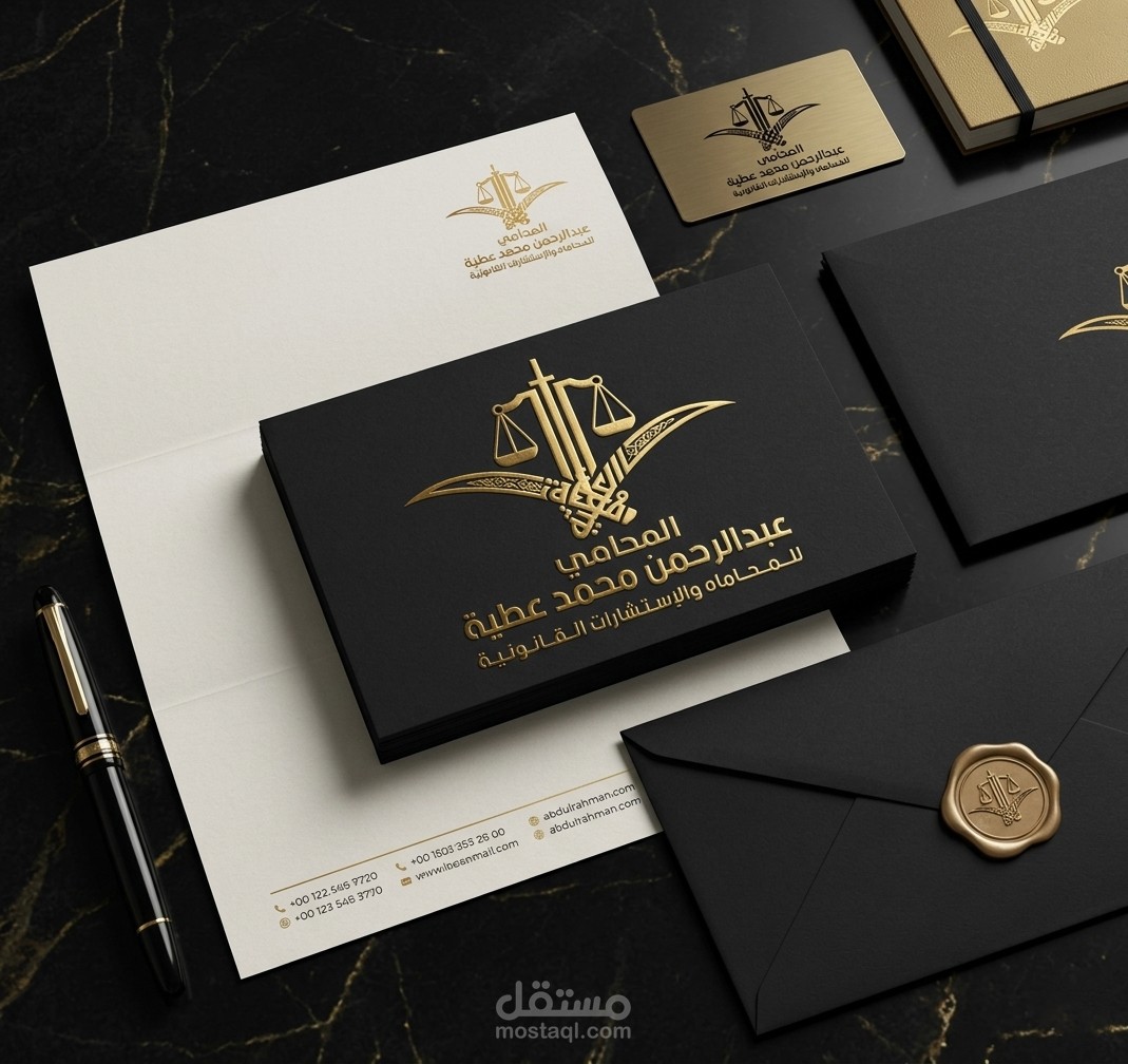 شعار وهوية بصرية شركة العطية للمحاماة والاستشارات القانونية