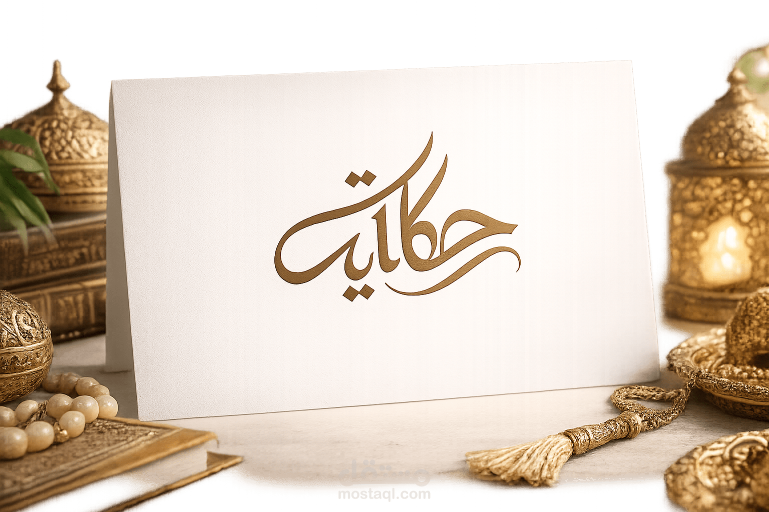 شعار حكاية بالخط العربي الحر