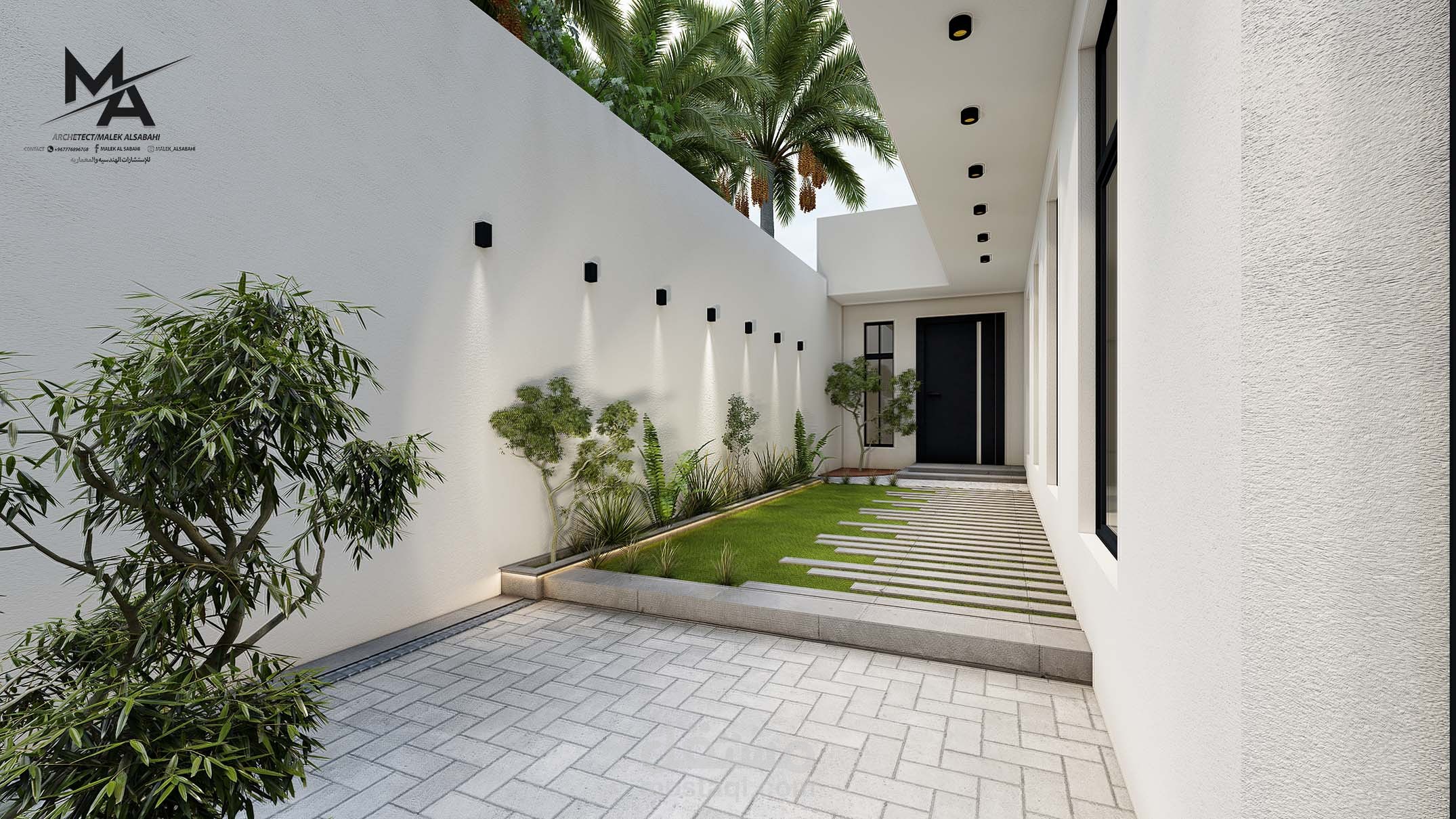 اعاده تصميم حديقة سكنية لفيلا