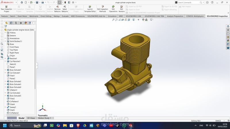 single cylinder engine block