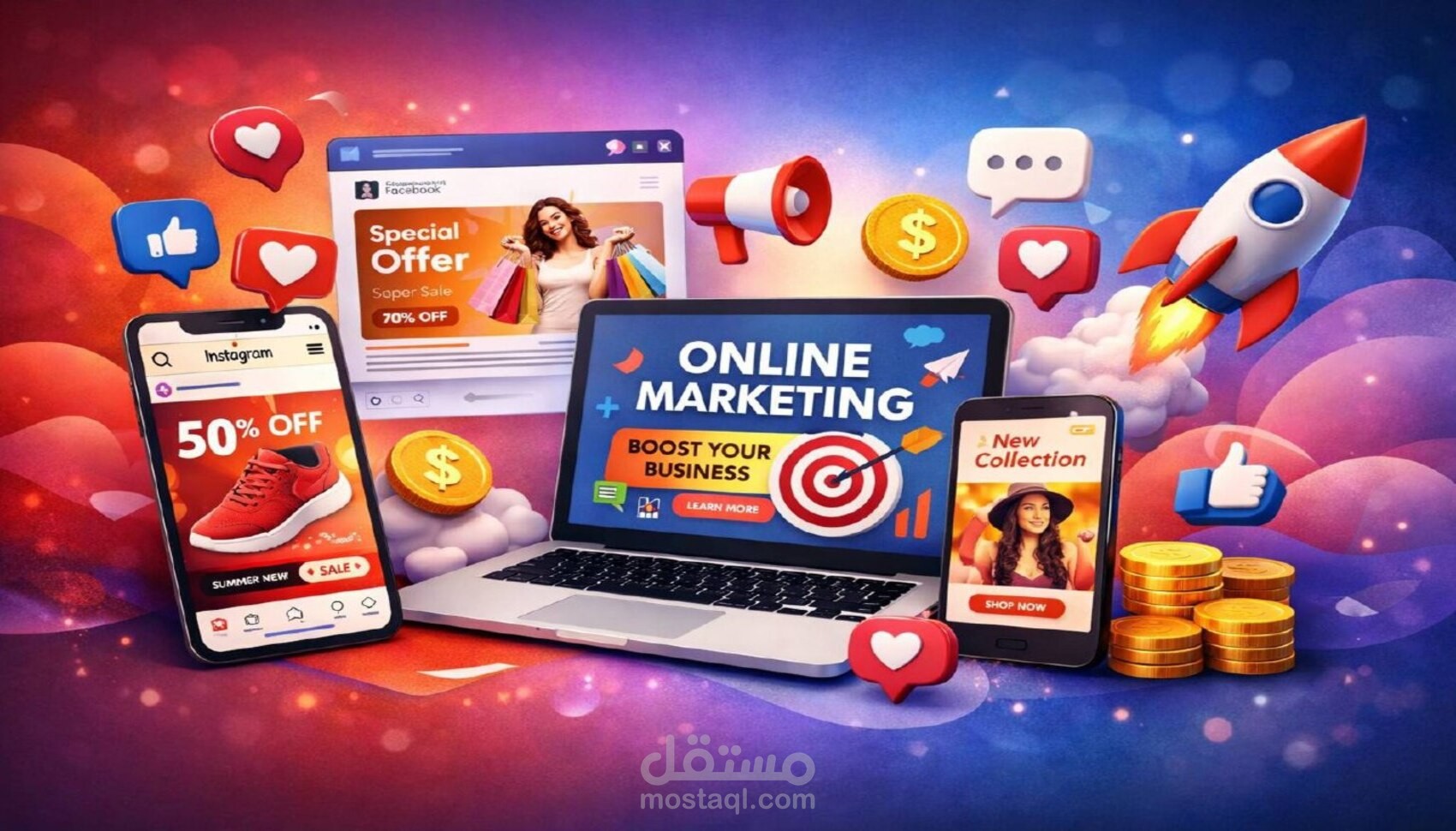 تصميم اعلان منتج سناك لسوبرماركت