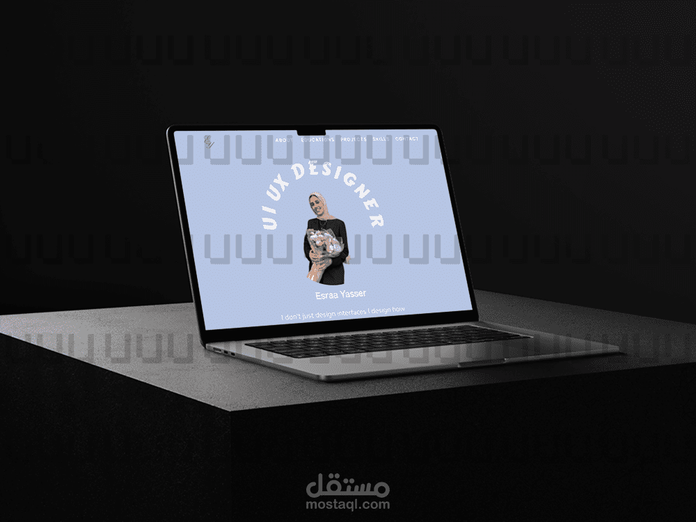 تصميم UI/UX  موقع بورتفوليو ( portofolio) شخصي