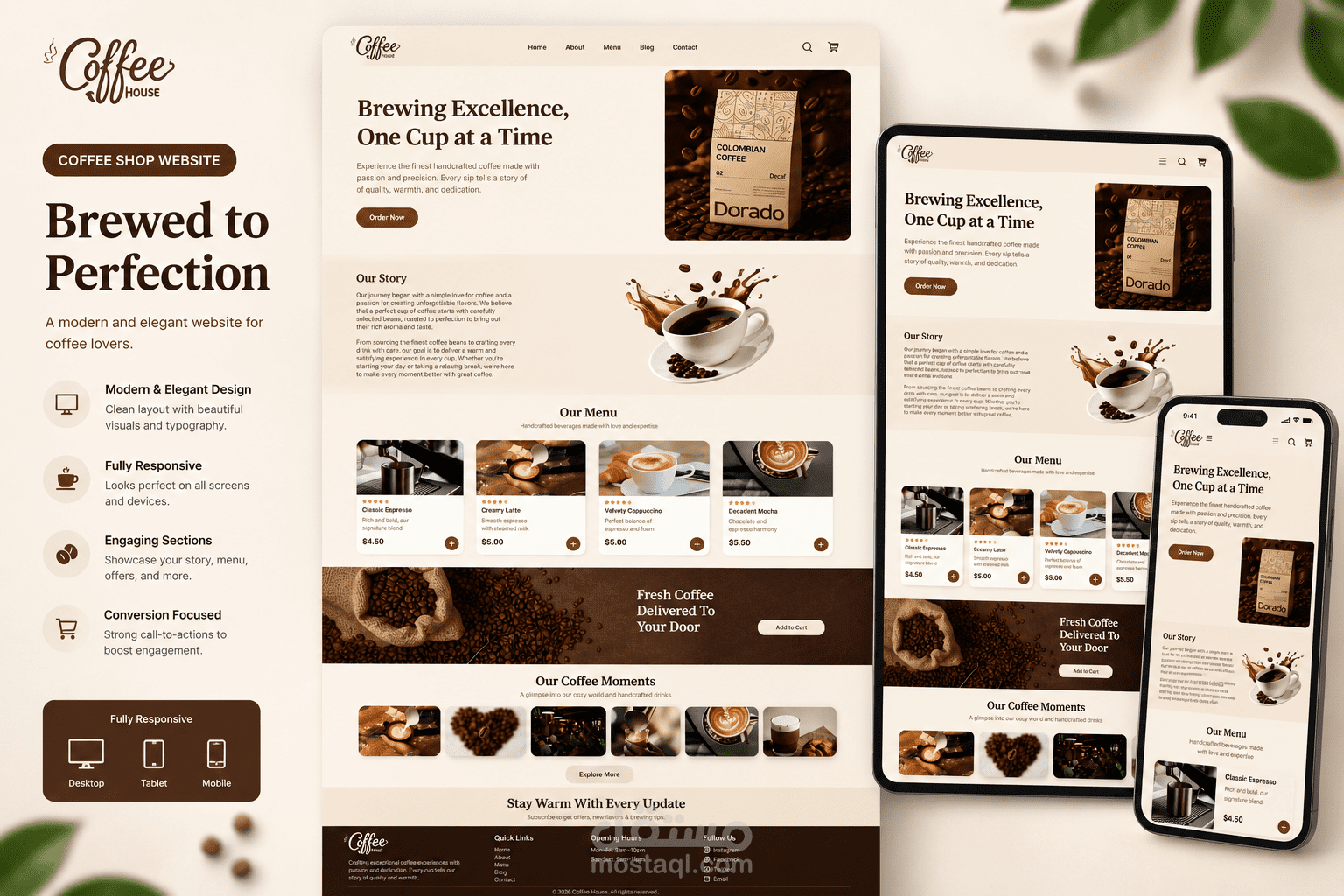 تصميم واجهات ui/ux ل صفحات الهبوط (landing page) باستخدام فيجما