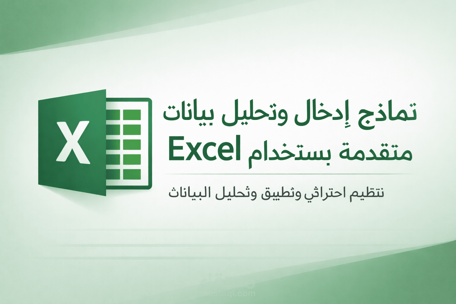 نماذج إدخال وتنظيم وتحليل بيانات باستخدام Excel