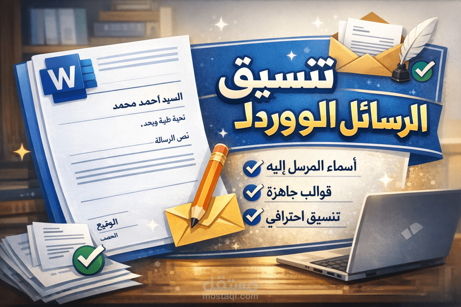 تنسيق مختلف الرسائل على Word
