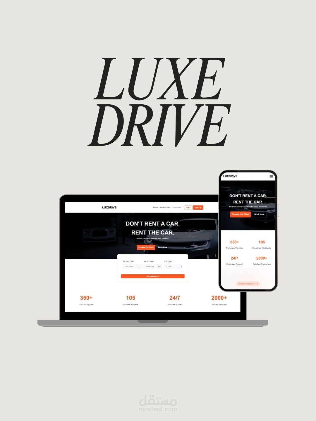 LuxeDrive - Full-Stack Car Rental Management System