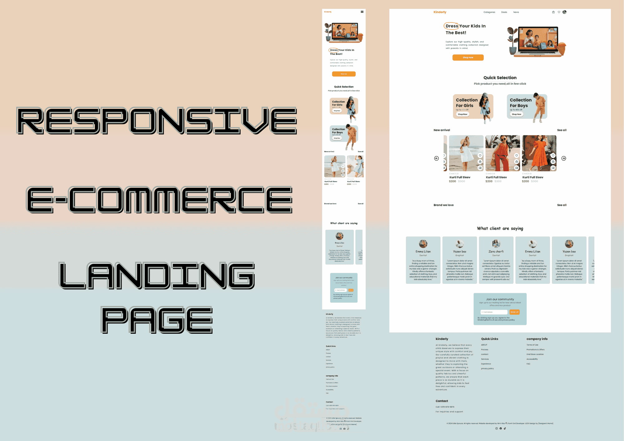 Kinderly - Ecommerce front end website
