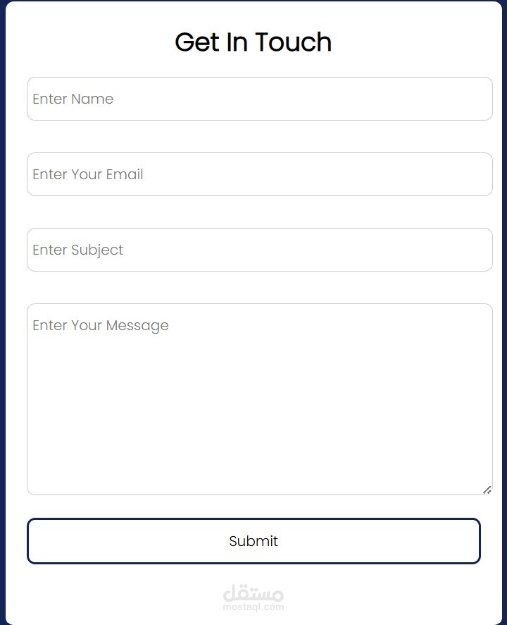 تصميم واجهة Contact Us احترافية باستخدام HTML / CSS