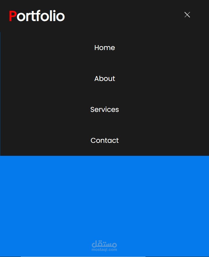 تصميم Navbar متجاوب (Responsive Navigation Bar) باستخدام HTML / CSS / JavaScript