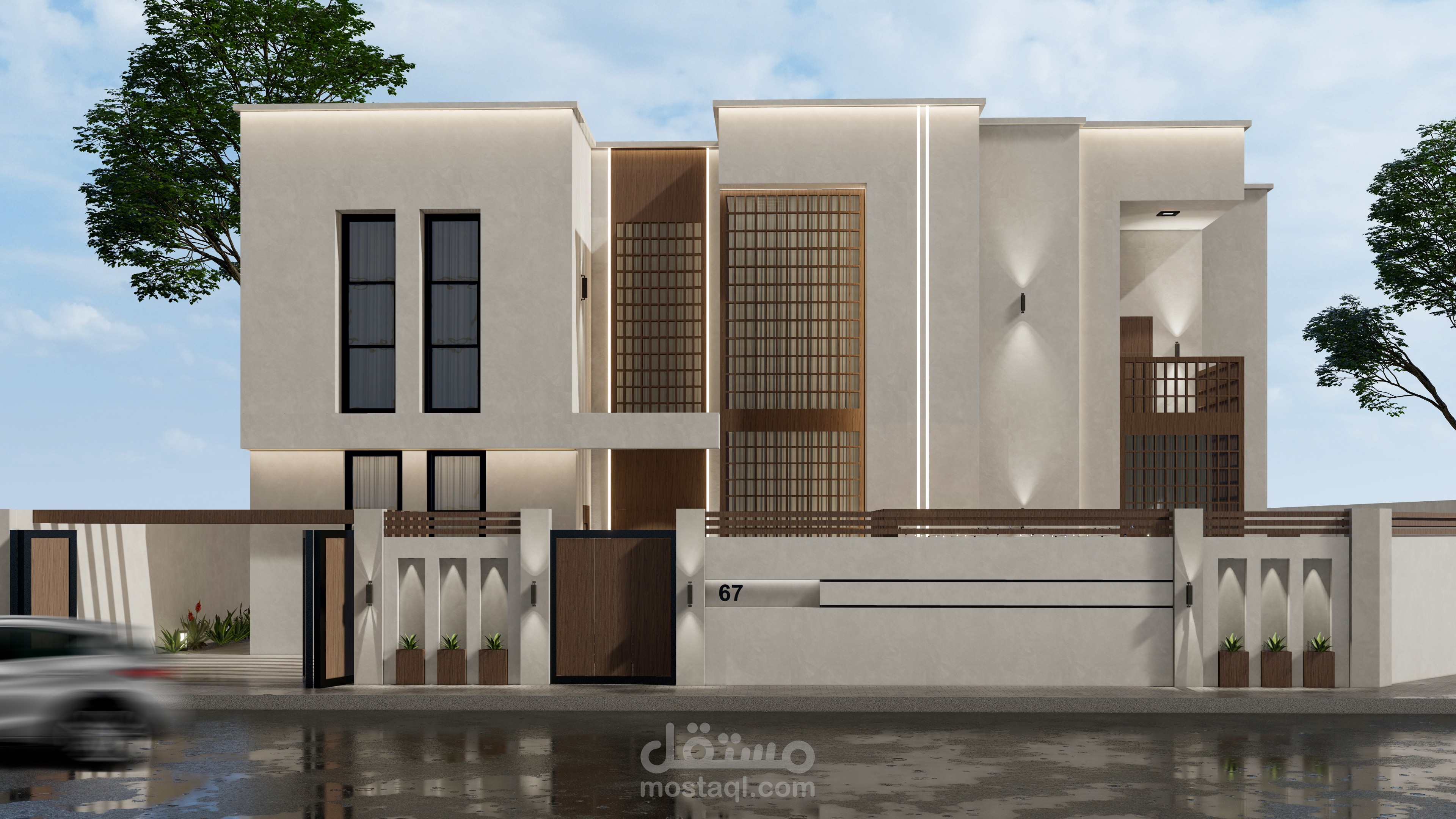 تصميم واجهة بطراز مودرن