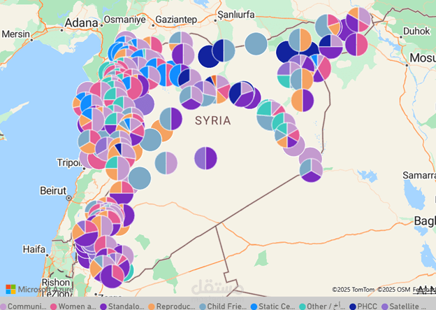 خريطة تفاعلية للبنية التحتية والخدمات باستخدام ArcGIS