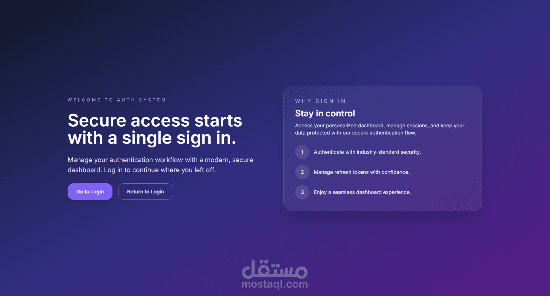 Authentication System implemented with JWT (No Frameworks)