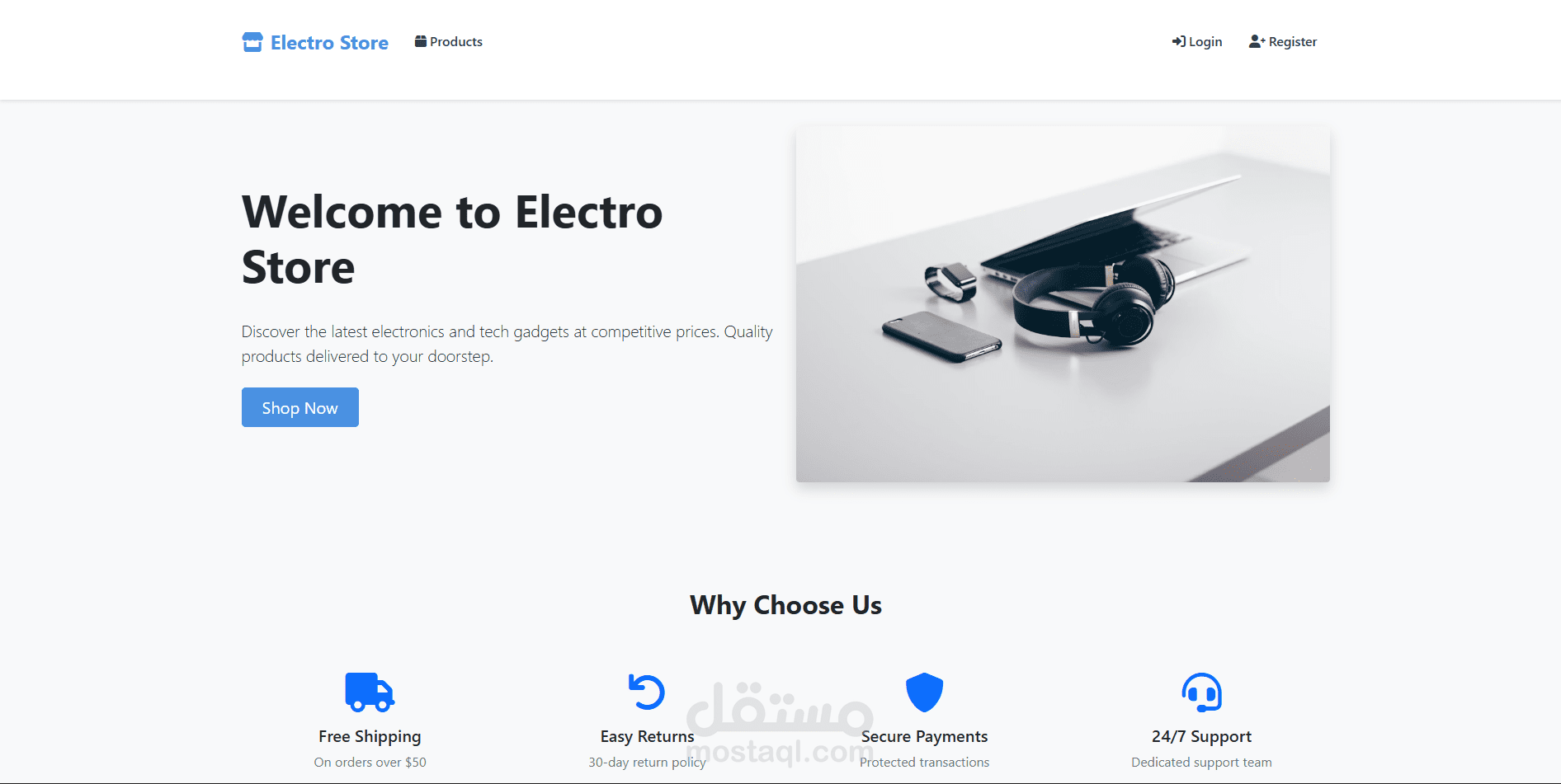 تطوير نظام ويب مخصص مع تسجيل دخول وصلاحيات