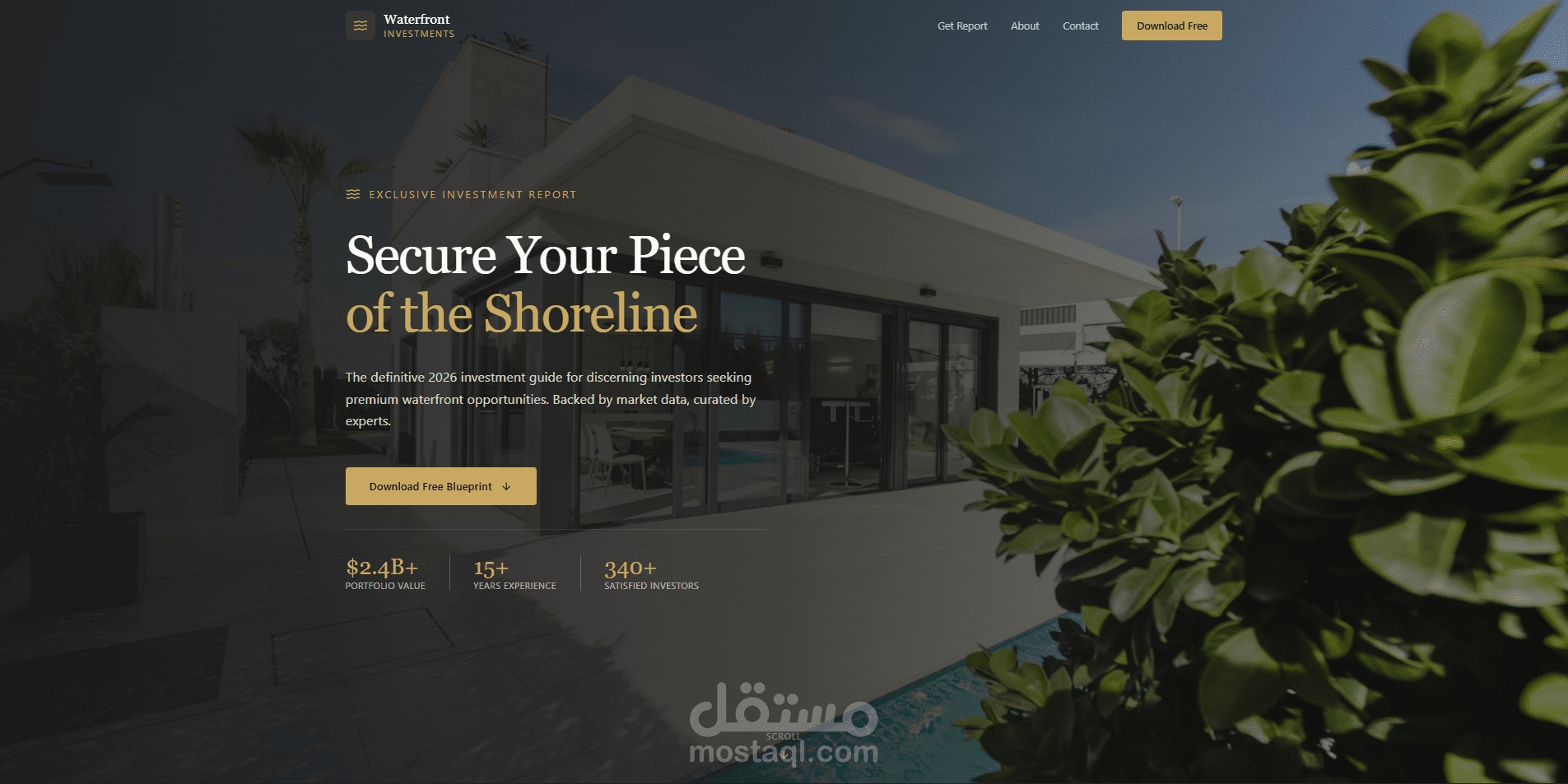 تصميم صفحة هبوط عقارية احترافية لتحويل الزوار إلى عملاء محتملين (High-Conversion)