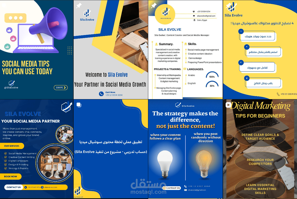 إدارة محتوى صفحة Sila Evolve