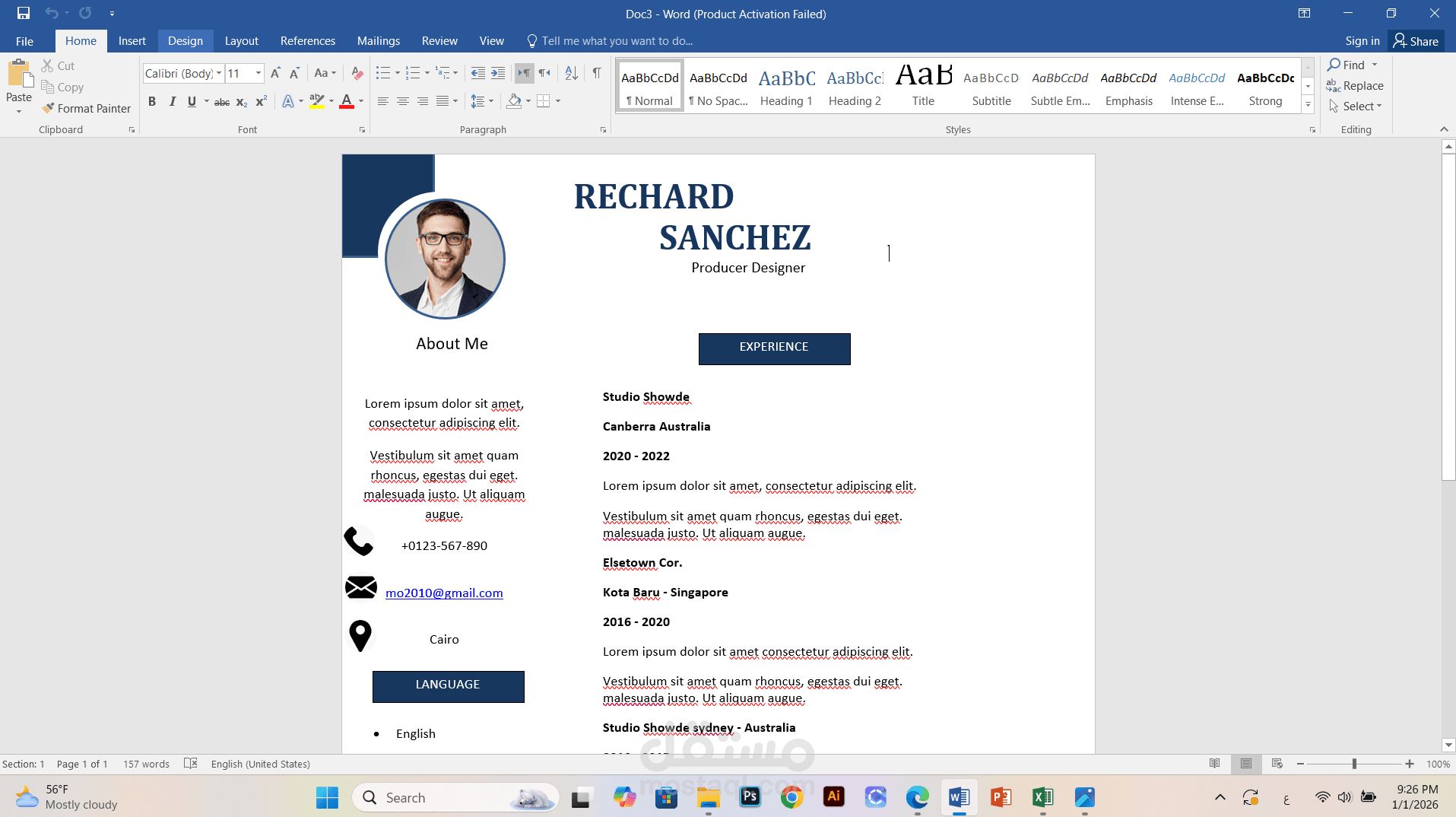 تنسيق ملفات Word بشكل احترافي مع امكانيه عمل cv بطريقة مميزة