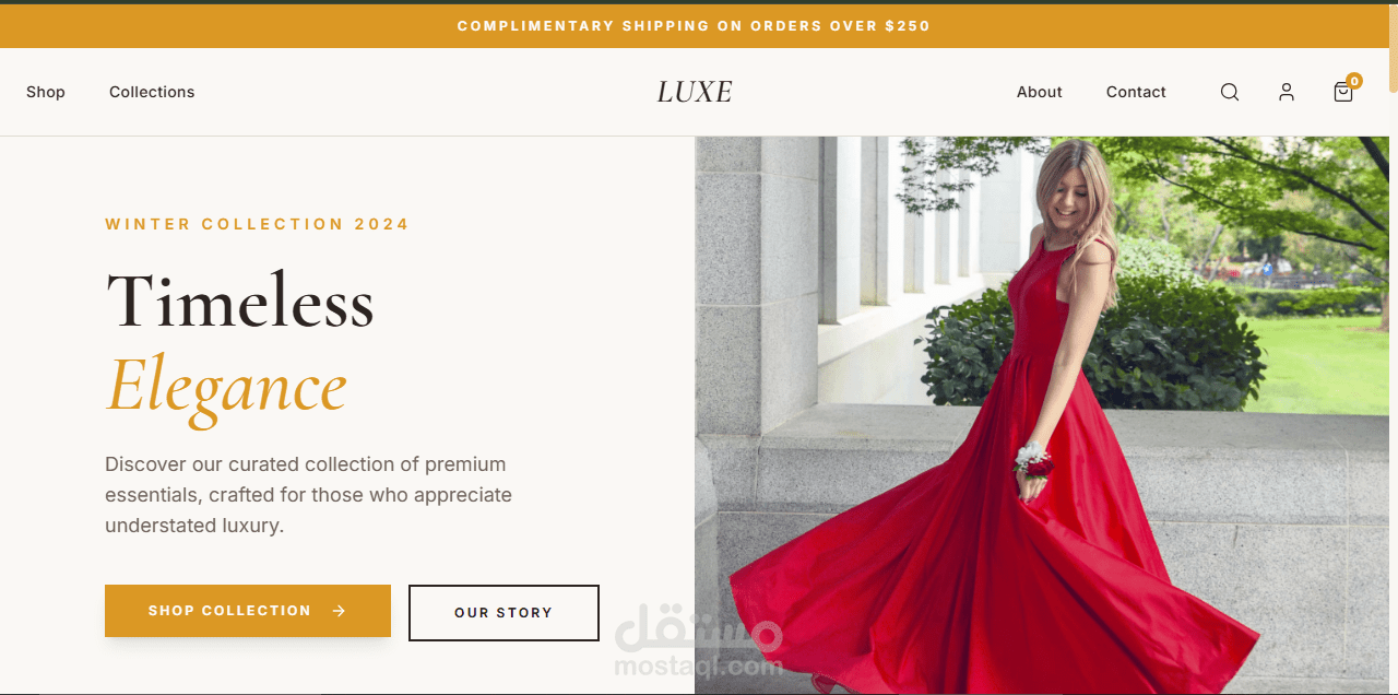 Shopify E-commerce Website for a Modern Fashion Brand