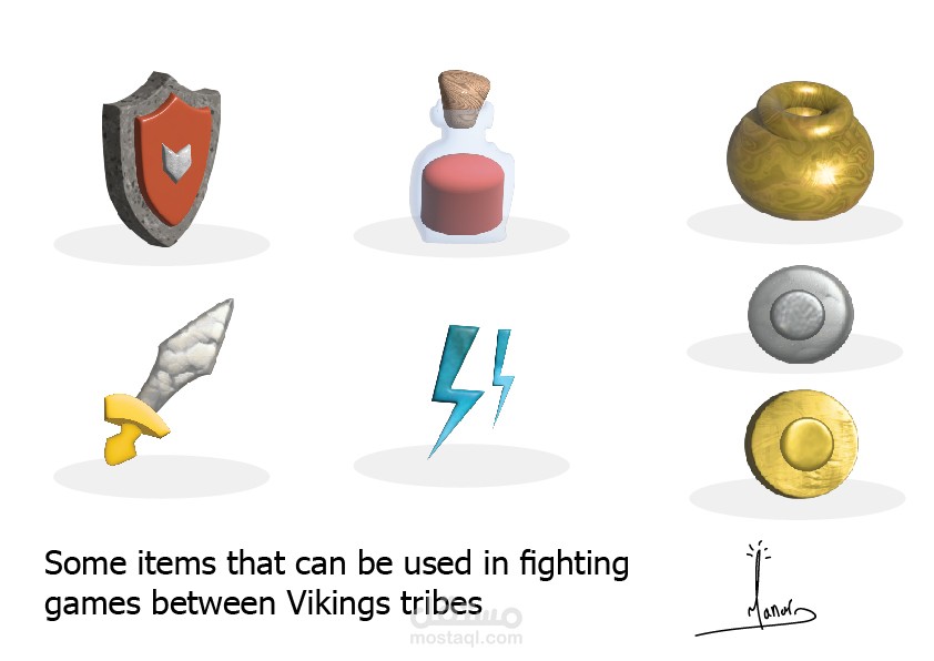 game assets _  عناصر اللعبة