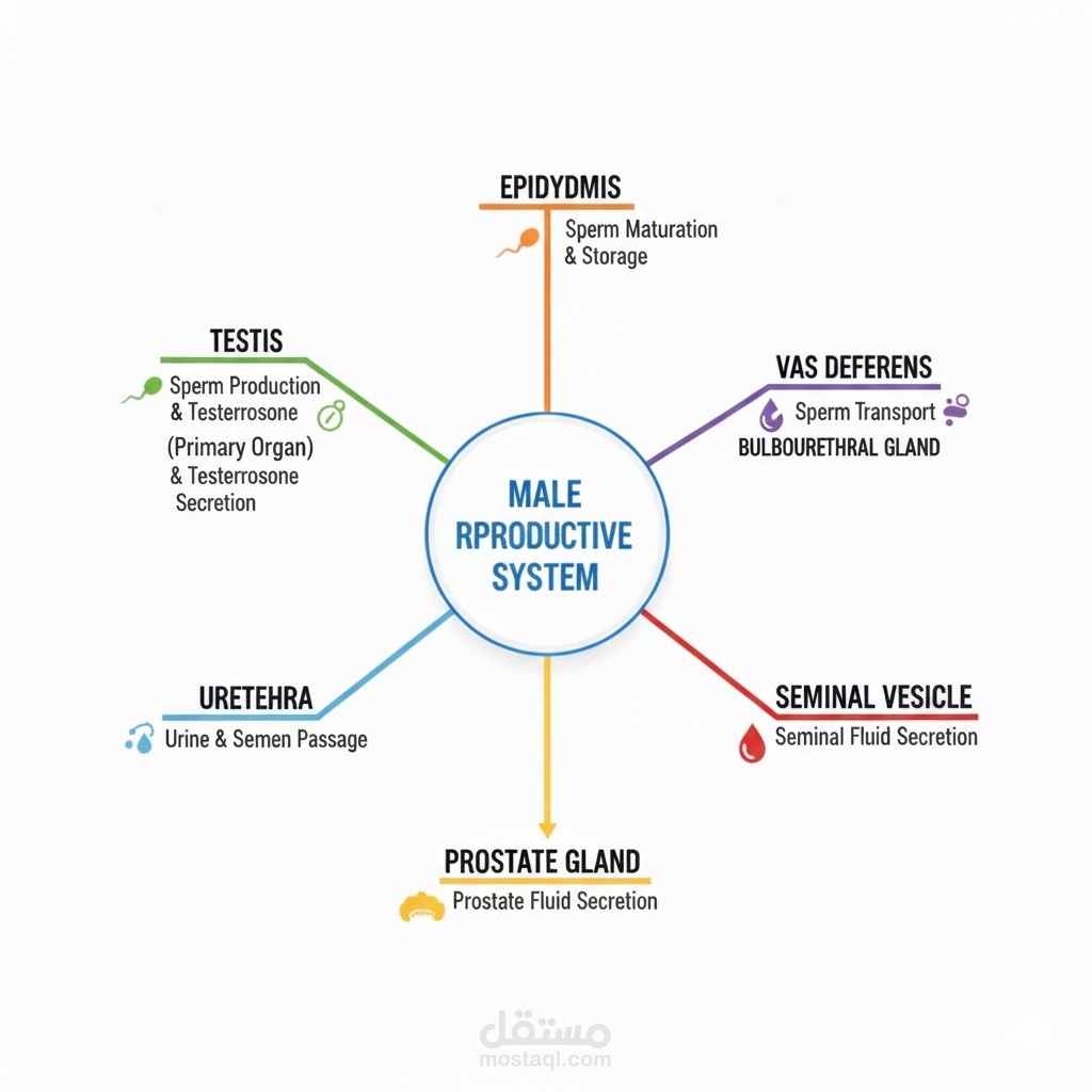 تصميم إنفوجرافيك تعليمي (الجهاز التناسلي)