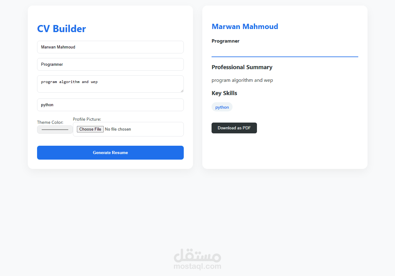 CV generator
