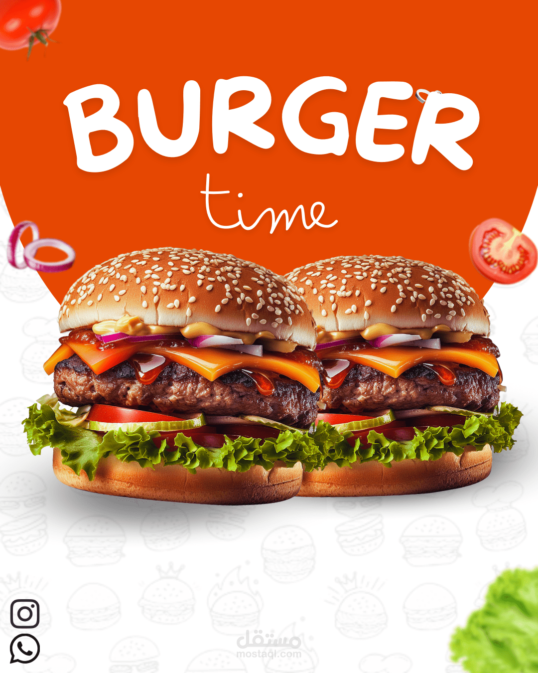 تصميم صورة سوشل ميديا لبرجر