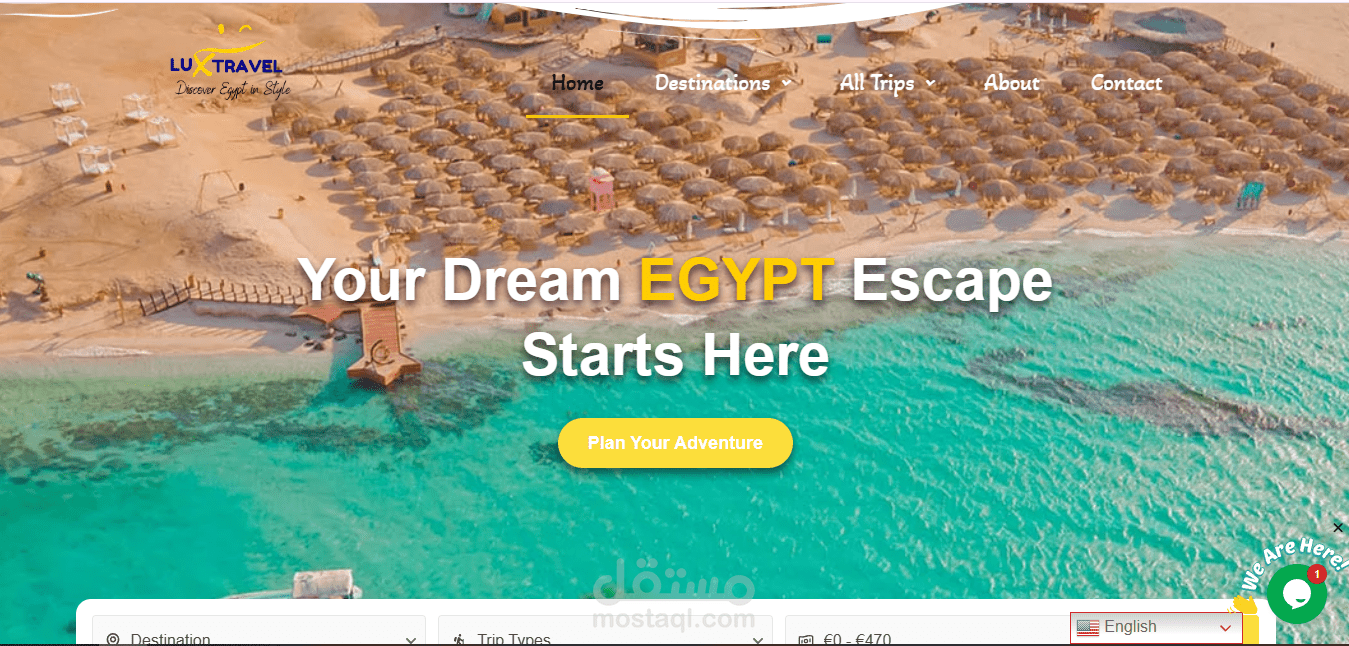 تصميم موقع سياحي احترافي موجه للسياح الأوروبيين – luxtraveleg.com
