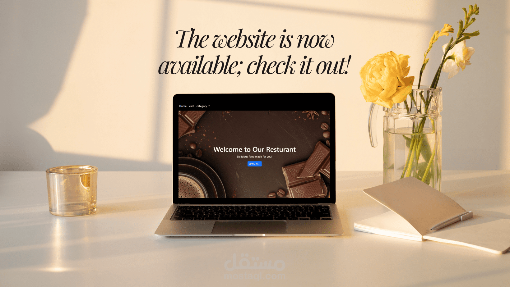 تصميم موقع حلويات عصري باستخدام HTML و Bootstrap