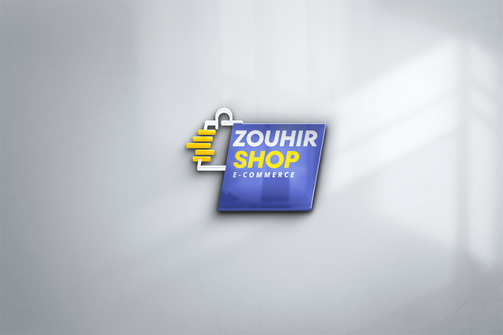 تصميم شعار احترافي لصفحة فيسبوك باسم Zouhir Shop، متخصصة في التجارة الإلكترونية، يعكس الاحترافية ويبرز هوية الصفحة بطريقة جذابة.