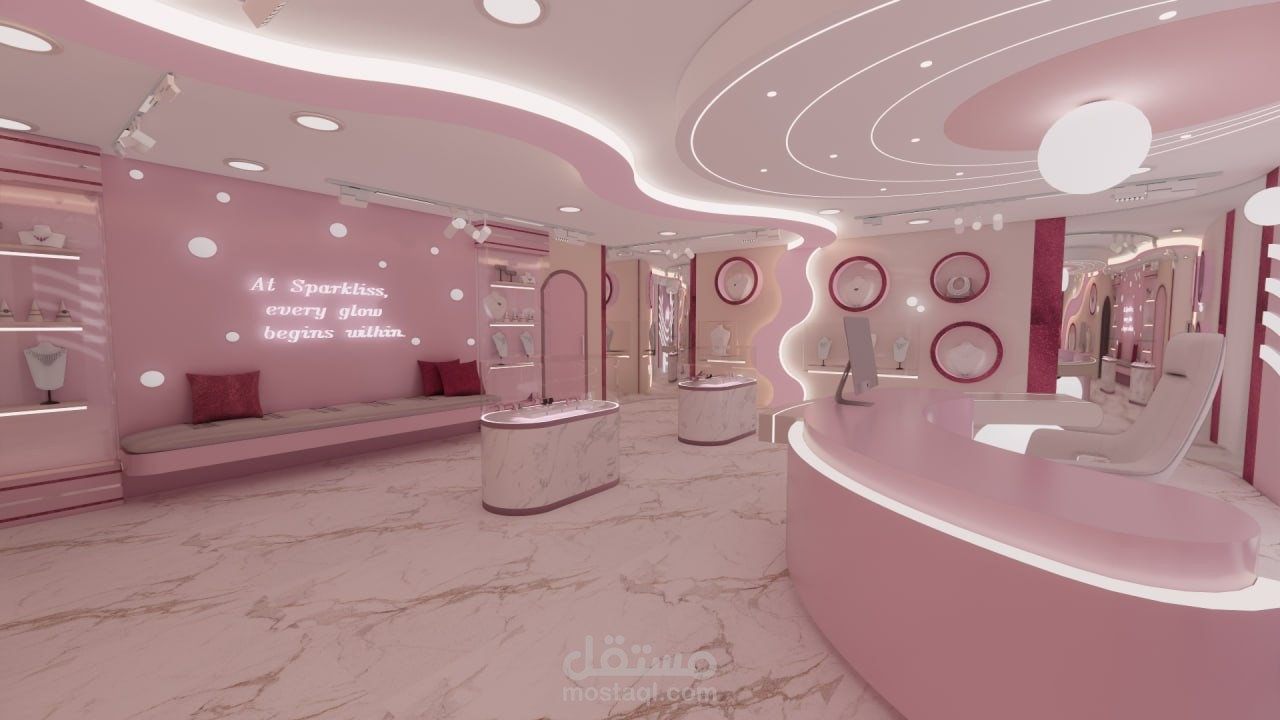 تصميم داخلي لمحل تجاري