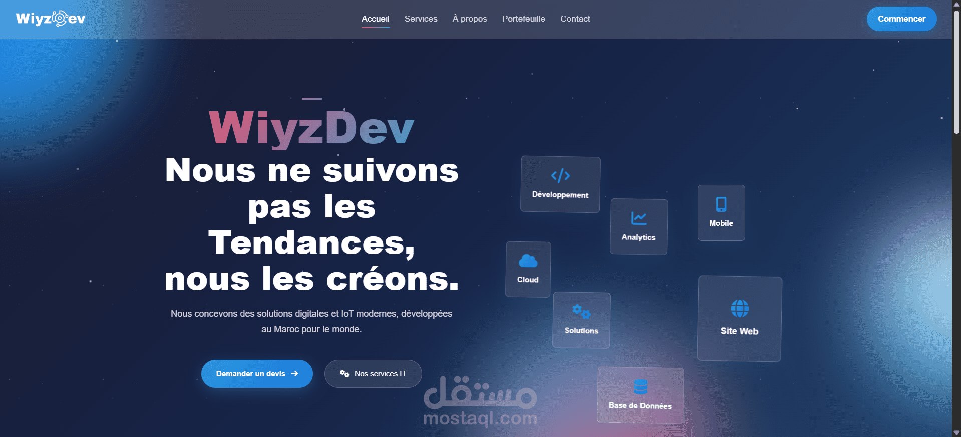 تصميم وبرمجة موقع وكالة رقمية | Wiyzdev Official Website