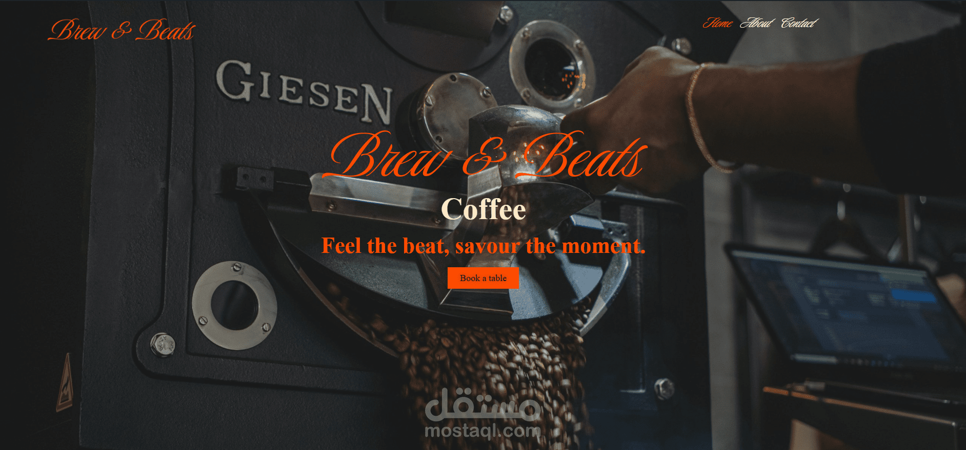 تصميم وتطوير منصة "Brew & Beats" المتكاملة لمحبي القهوة والموسيقى