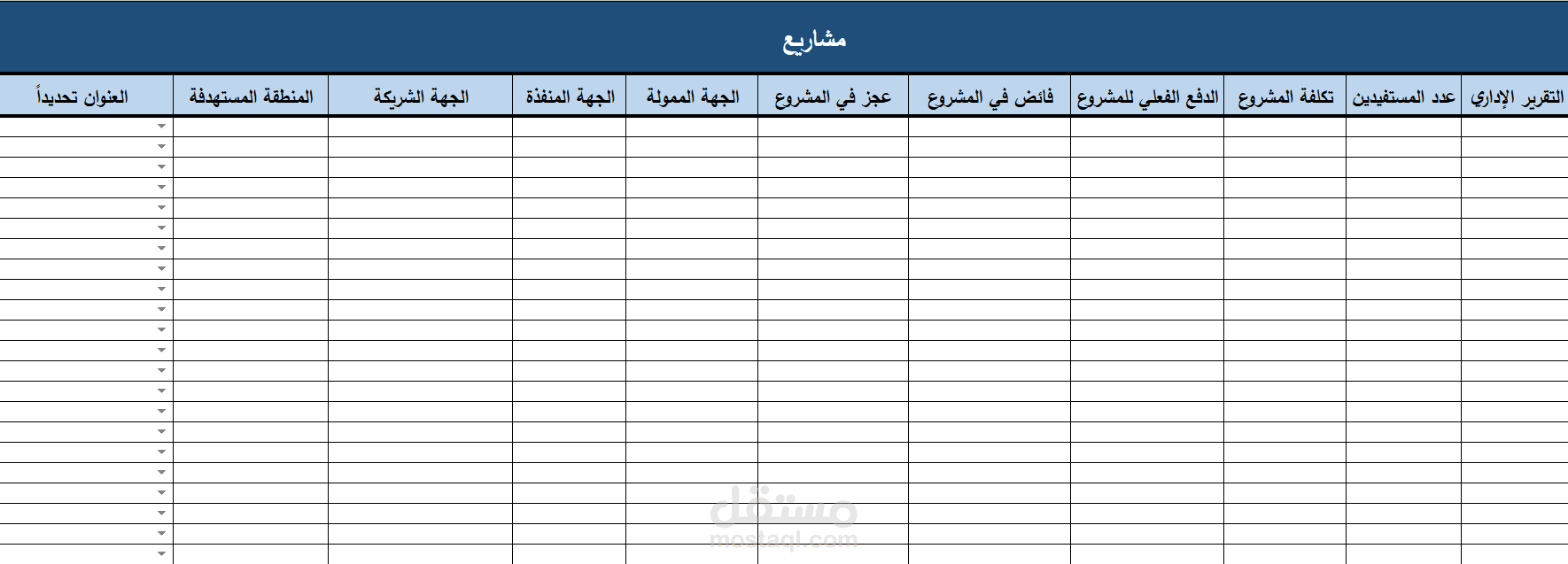 أعمال إدارية وإدارة مشاريع