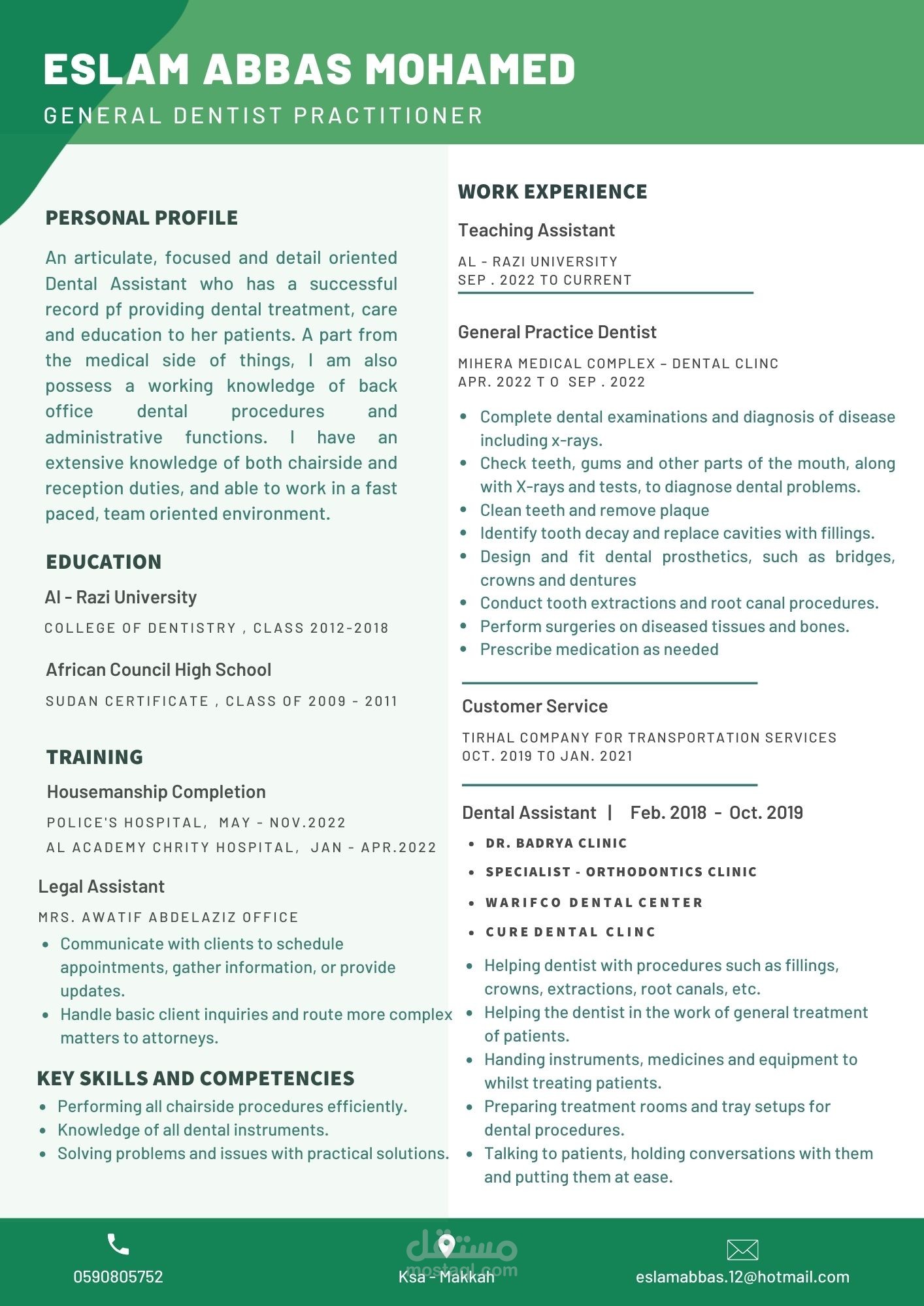 تصميم وتنسيق سيرة ذاتية (CV) احترافية