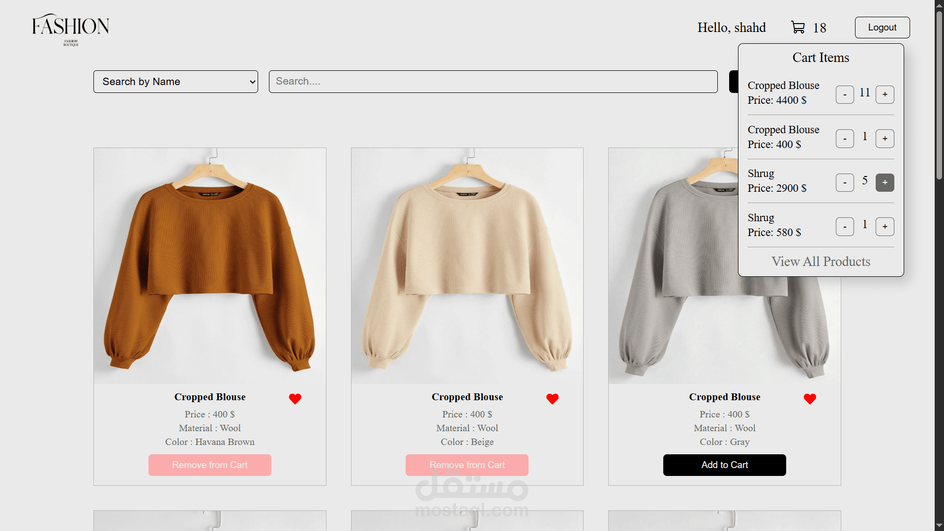 Fashion E-Commerce Website