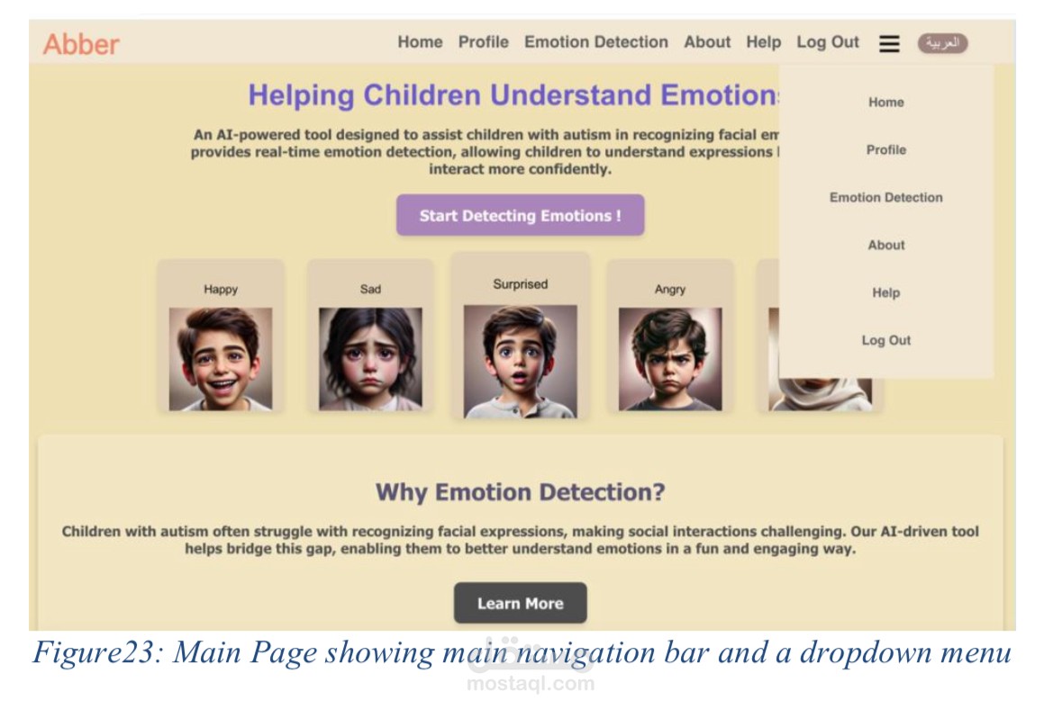 نظام ذكاء اصطناعي لاكتشاف المشاعر لدى أطفال التوحد