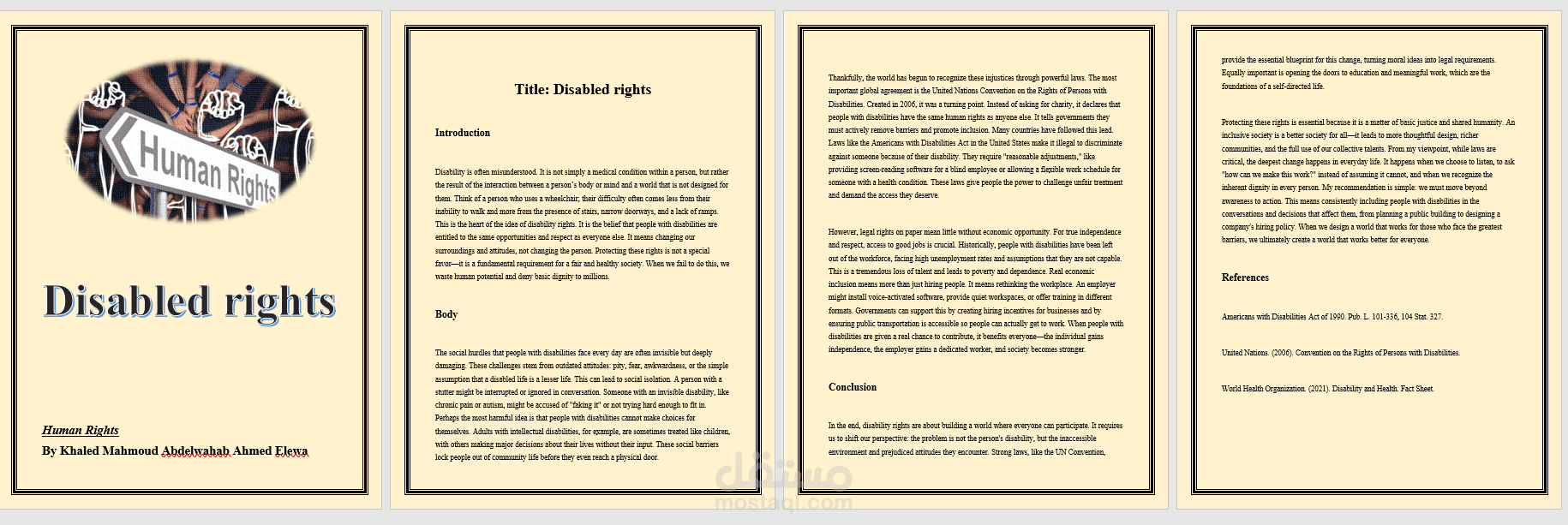 Disabled rights Article