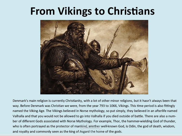 ترجمة وتحرير -مقتطفات من تاريخ الدانمارك (أحفادالفايكنج)