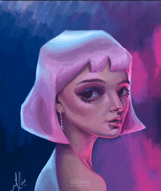 بورتريه رقمي بأسلوب Stylized (Digital Painting)