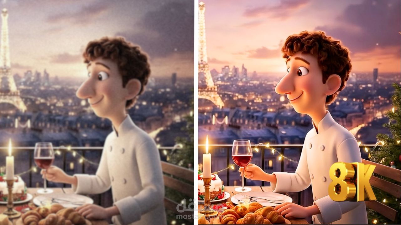 رفع جودة الصور وتوضيح التفاصيل بالذكاء الاصطناعي (AI Upscaling)