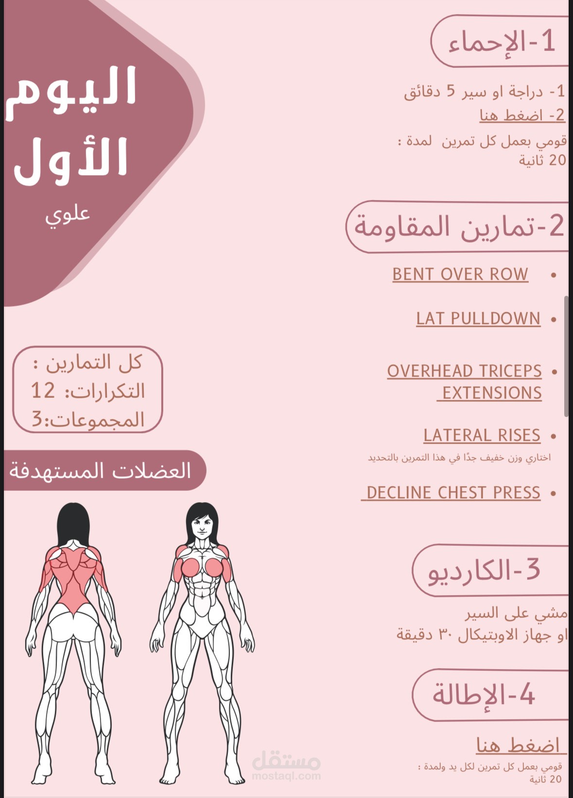 ملف يحتوي علة خطة تمرين