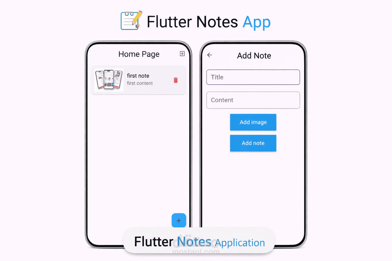 تطبيق ملاحظات باستخدام Flutter مع REST API