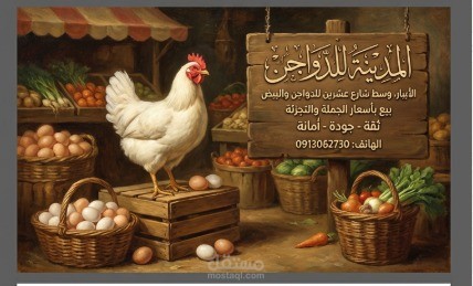 تصميم فديو وصور  دعاية لمحل دواجن